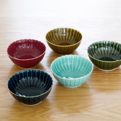 波佐見焼 団陶器 Danlife 和食器 器 しのぎ 鎬 花 シンプル 皿 小鉢 プレート ボウル